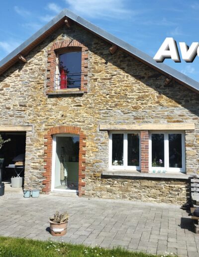 chantier de joint de pierre avant travaux